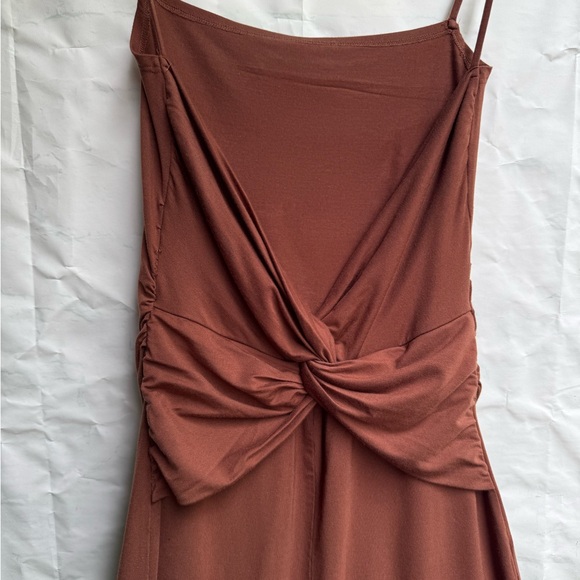 Reformation Hex Knit Dress Brown Size XS new without tags nice twist on back - Picture 8 of 11